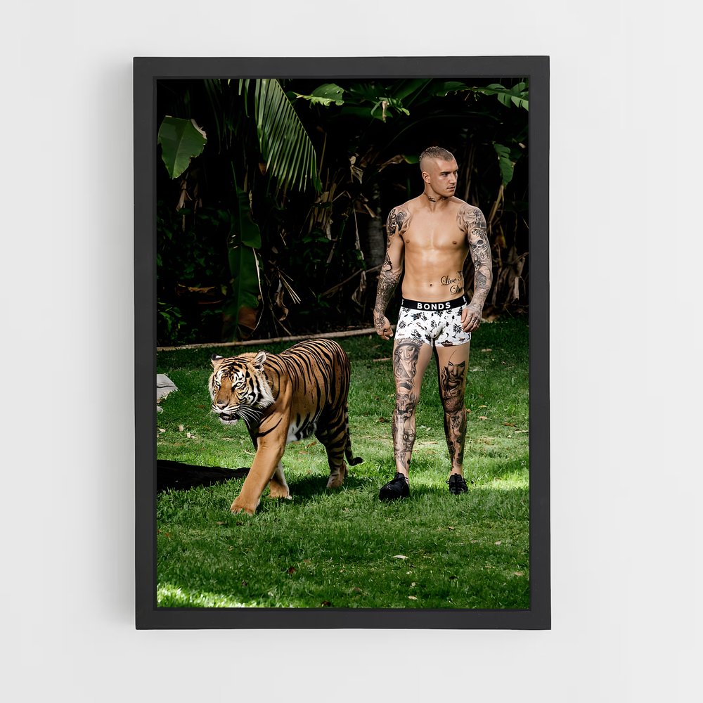 Poster Tiger & Ink – affiche Football australien (vue 2)